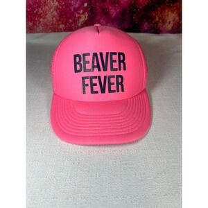 Cobra Beaver Fever Neon Pink Trucker Hat Mesh Snapback Cap Retro Style